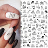 1pcs Popular Leopard 3D Sliders For Nail Art Decorations Cute Animal Print Sticker Decal Polish Manicure Tattoo Tips