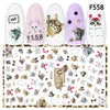1pcs Popular Leopard 3D Sliders For Nail Art Decorations Cute Animal Print Sticker Decal Polish Manicure Tattoo Tips