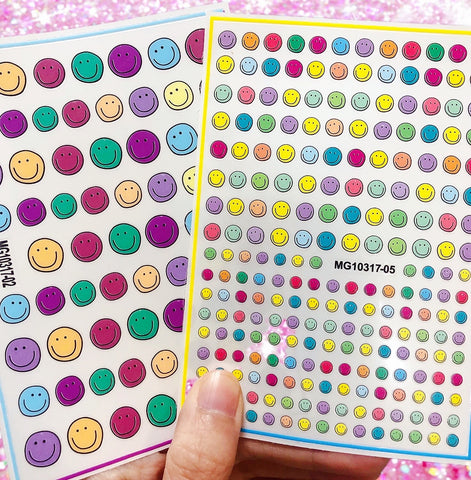 Cartoon Smiling face 3D Back glue Nail decal Nail sticker Nail decoration Nail art Nail ornament