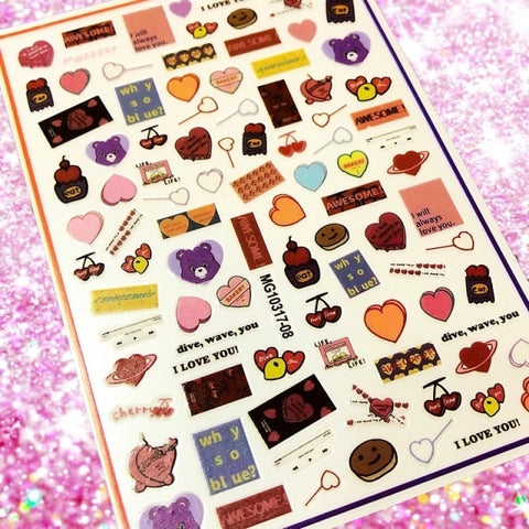 Cartoon Smiling face 3D Back glue Nail decal Nail sticker Nail decoration Nail art Nail ornament