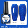 UR SUGAR Reflective Gel Nail Polish 7.5ml Blue Glitter Semi Permanent Gel Varnish Soak Off UV LED Lamp Nail Gel Polish Top Coat