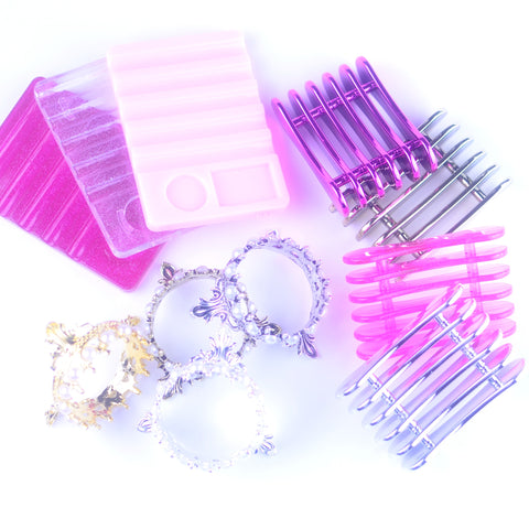 1 pcs Beauty Acrylic Crystal Crown Design Nail Art Brush Holder Display Stand Rest Tools for 5pcs UV Gel Brush Pen Accessories