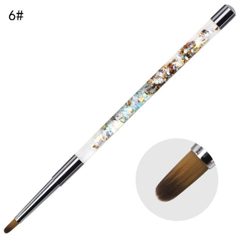 Nail Art Crystal Pens Sequin Bar Nail Brush Set Acrylic Nail Art UV Gel Carving Brush Glitter Pen Beauty Manicure Brush