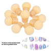 10Pcs Replaceable Round Sharp Head Sponge Heads Nail Art Gel Polish Color Gradient Brush Glitter Powder Dotting Gradient Brush
