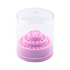 48 Holes Nail Art Drill Bits Container Holder Stand Empty Storage Box Display Manicure Polish Tools Accessories Acrylic Cover