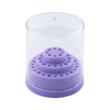 48 Holes Nail Art Drill Bits Container Holder Stand Empty Storage Box Display Manicure Polish Tools Accessories Acrylic Cover