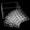 120 Grids False Nail Tips Art Accessories Tools Bead Storage Box Container DIY Craft Display Stand Transparent Practice Showing