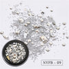 Nail Art Accessories Stud Glitter Rhinestone Crystal Gem Bead 3D Tips DIY Design Decoration Acrylic UV Gel Manicure Tools