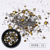 Nail Art Accessories Stud Glitter Rhinestone Crystal Gem Bead 3D Tips DIY Design Decoration Acrylic UV Gel Manicure Tools