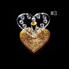 Professional Heart Round  Makeup Nail Art 12 Holes Acrylic Gel Nail Brush Pen Holder Gold Rest Stand Display Brushes